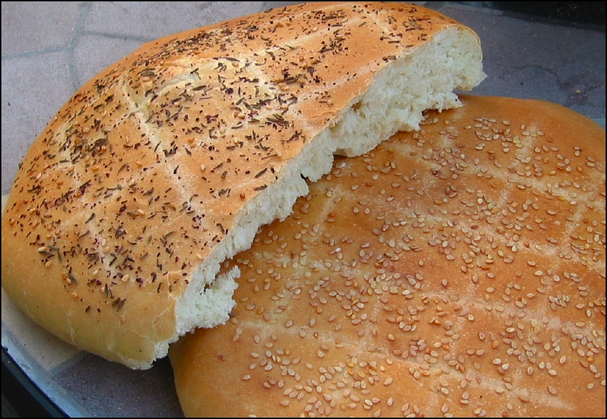 Pide (Turkish seeded bread)